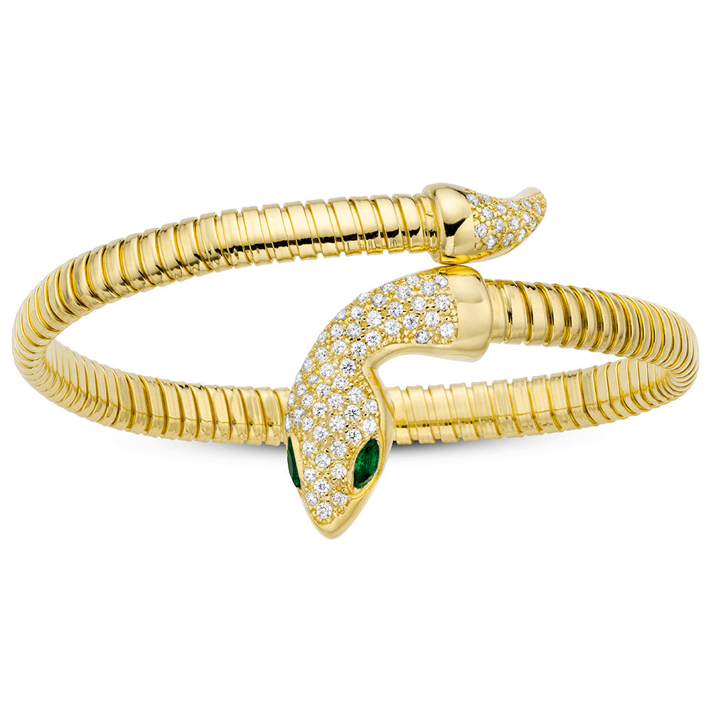 Bangle Serpent Yeux Vert