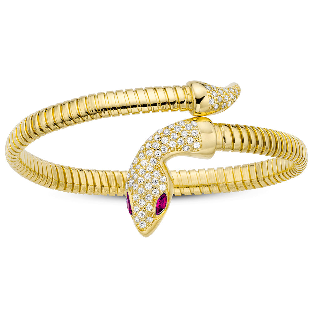 Bangle Serpent Yeux Rouge