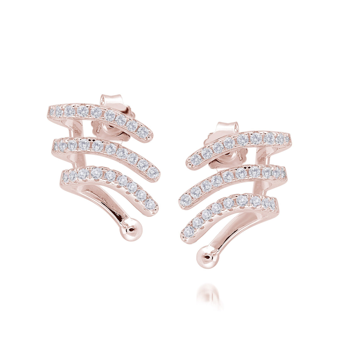 Three-strand ear cuff - Pink