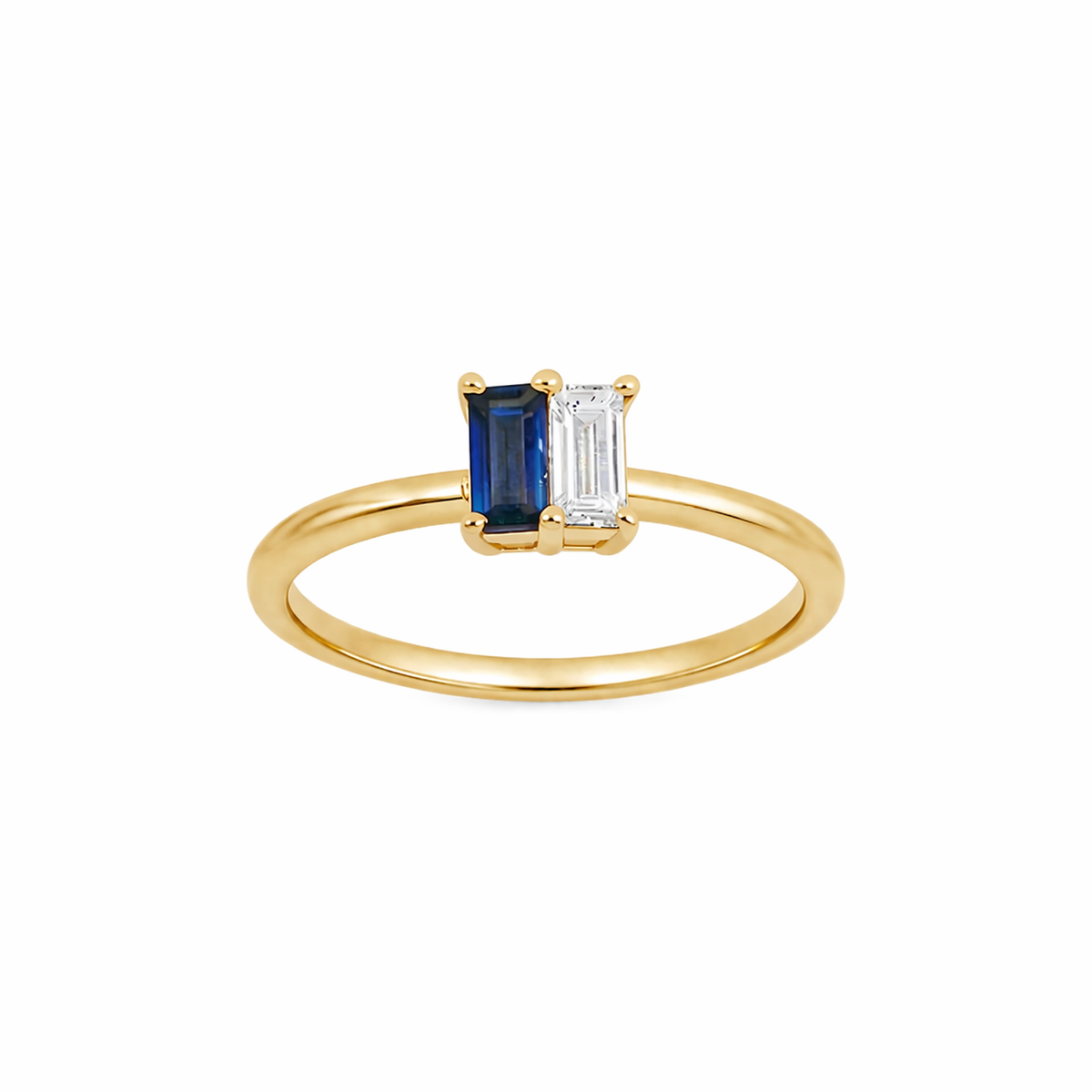 Baguette Sapphire Sparkle Ring