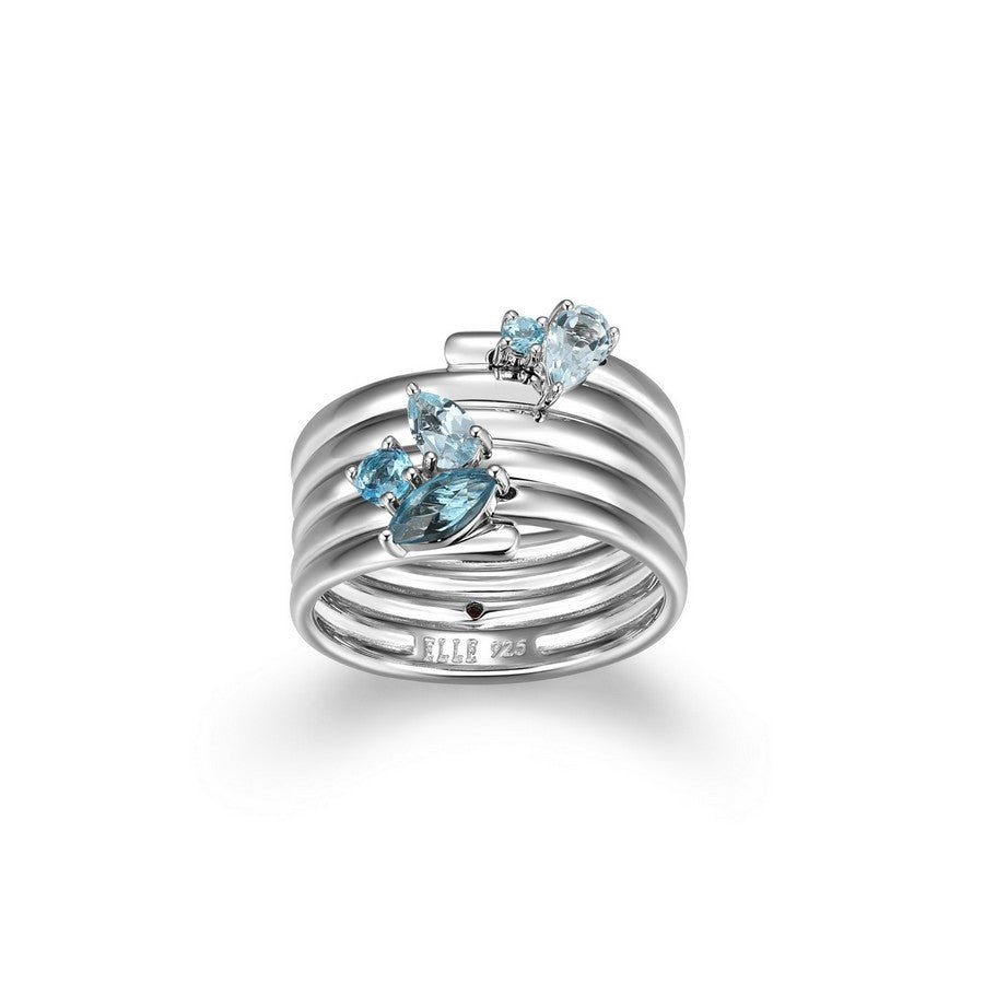 Bague Goddess avec Topaz Bleu