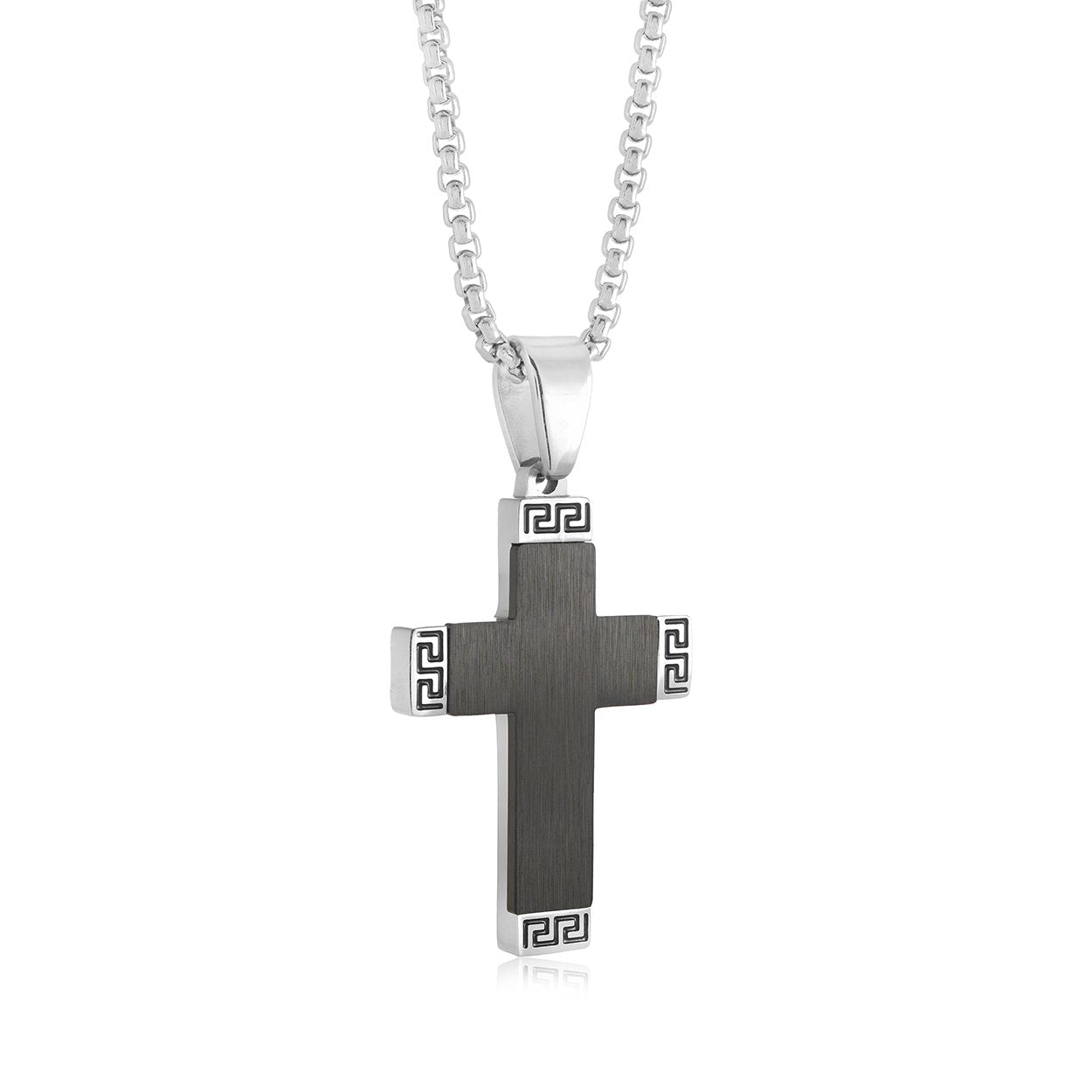 Chaîne en Acier avec Croix Grecque