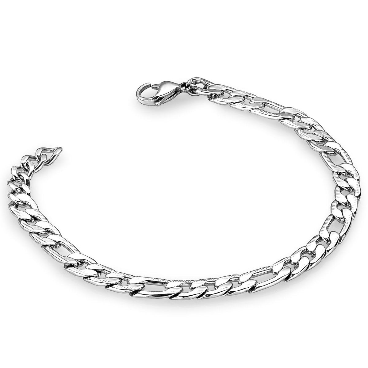 Figaro Bracelet 7mm in Steel
