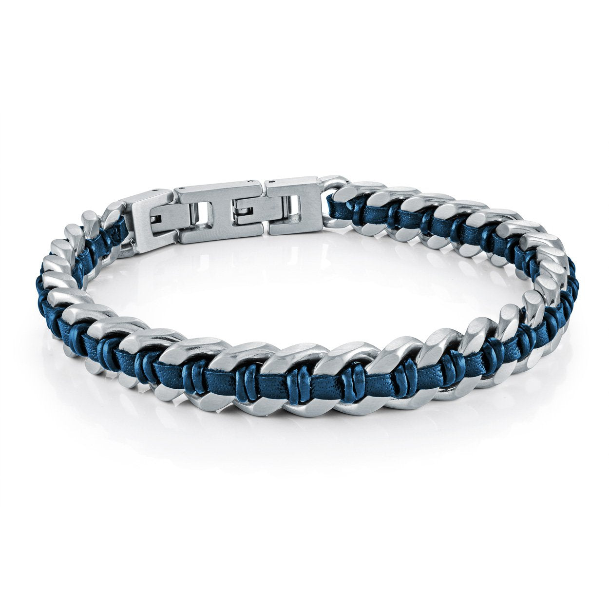 Bracelet Gramette et Cuir en Acier