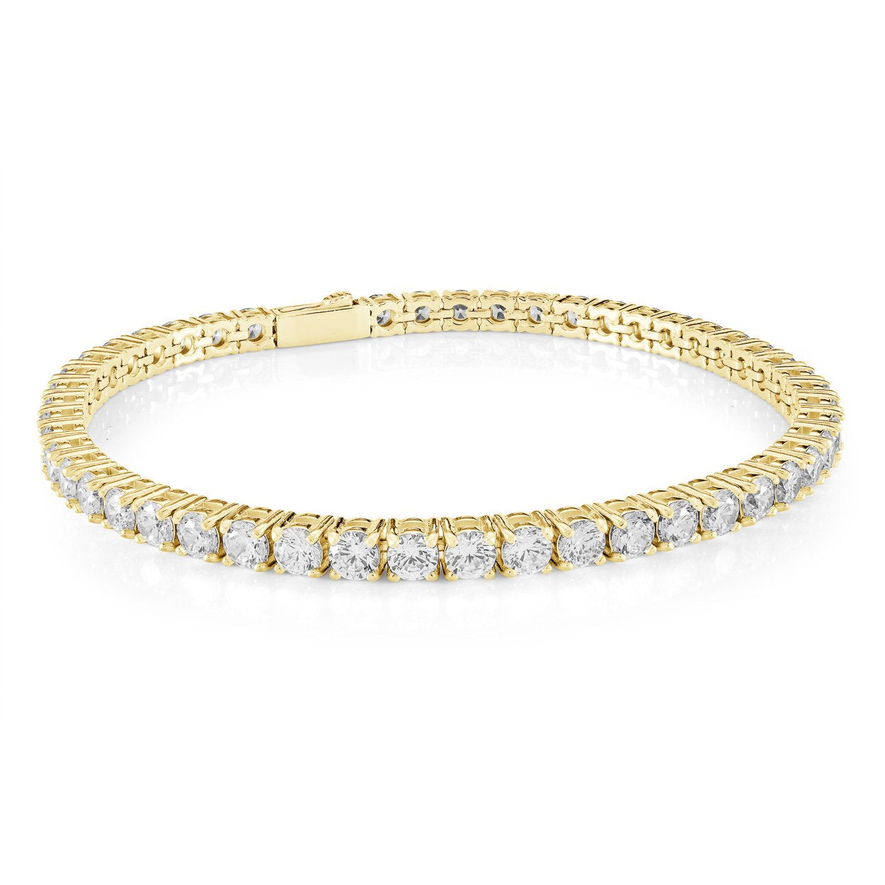 Bracelet en Acier Tennis CZ 4mm