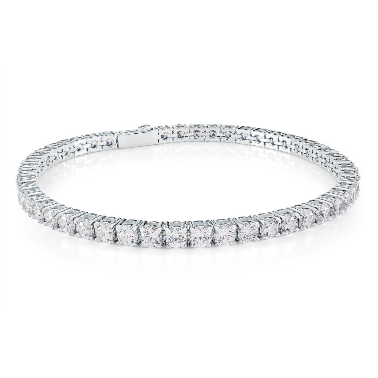 Bracelet en Acier Tennis CZ 4mm