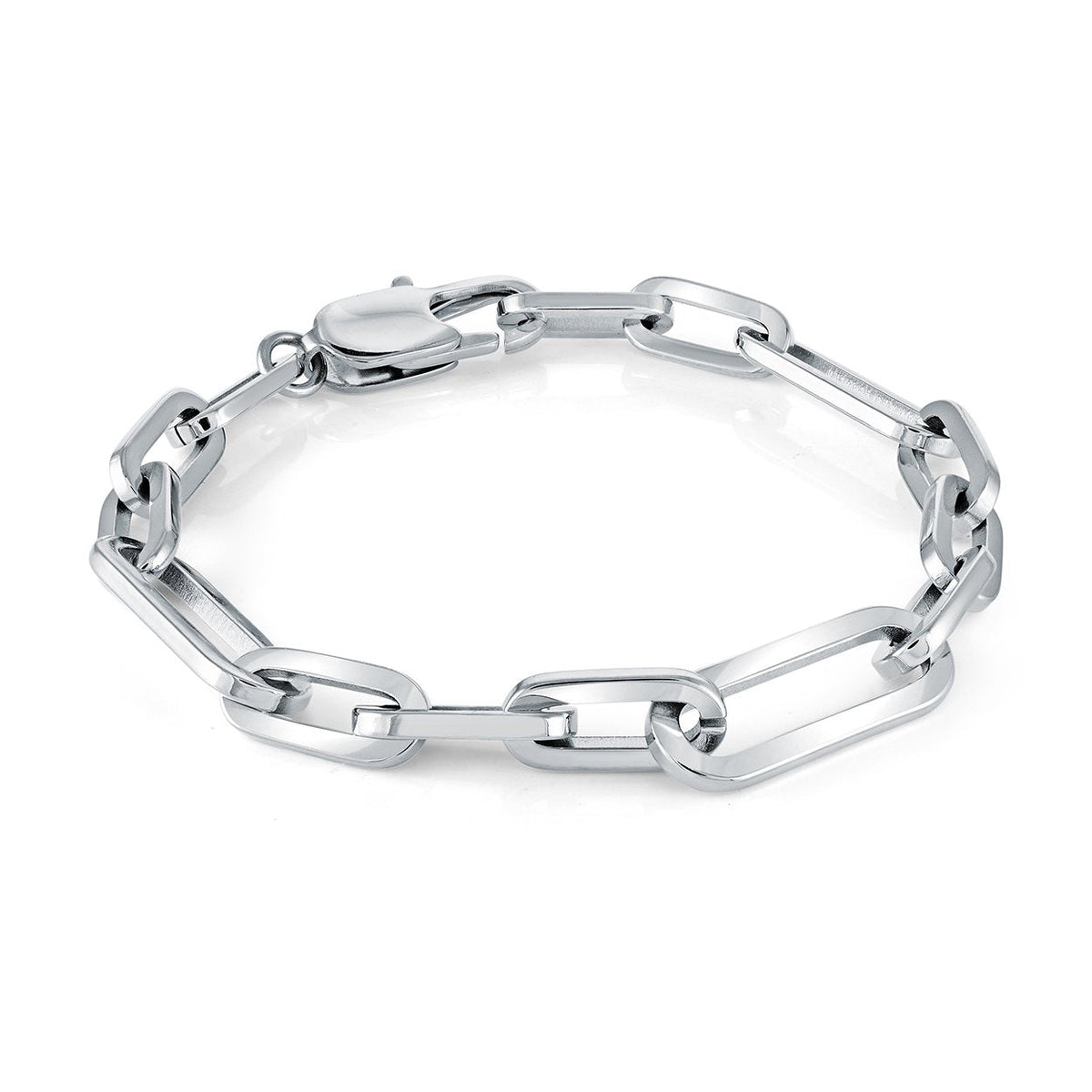 Polished Figaro Steel Bracelet