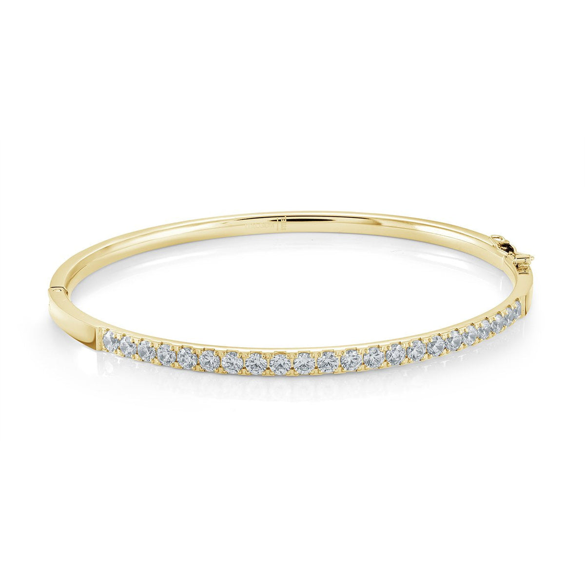 Steel bracelet with cubic zirconia