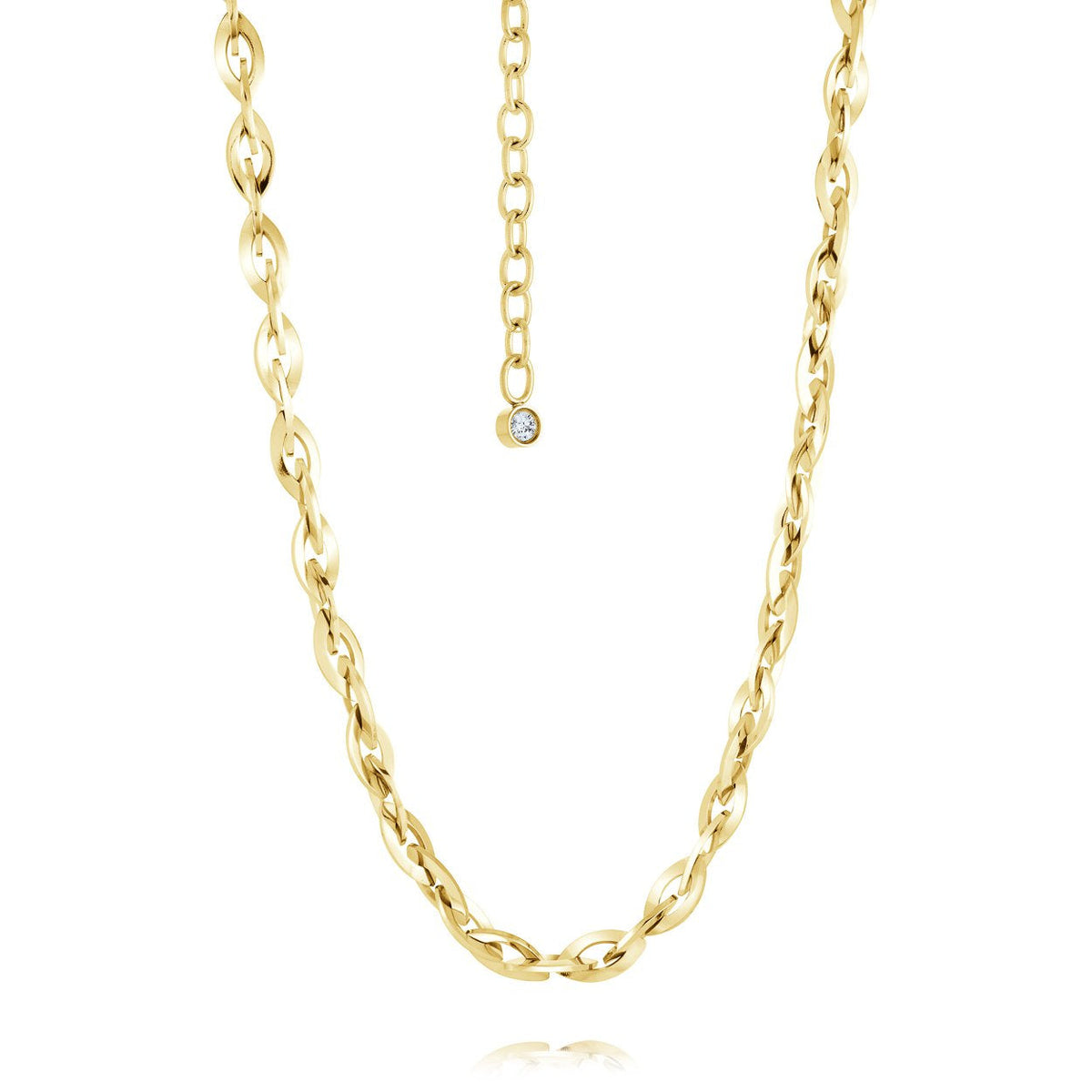 Oval Link Steel Necklace