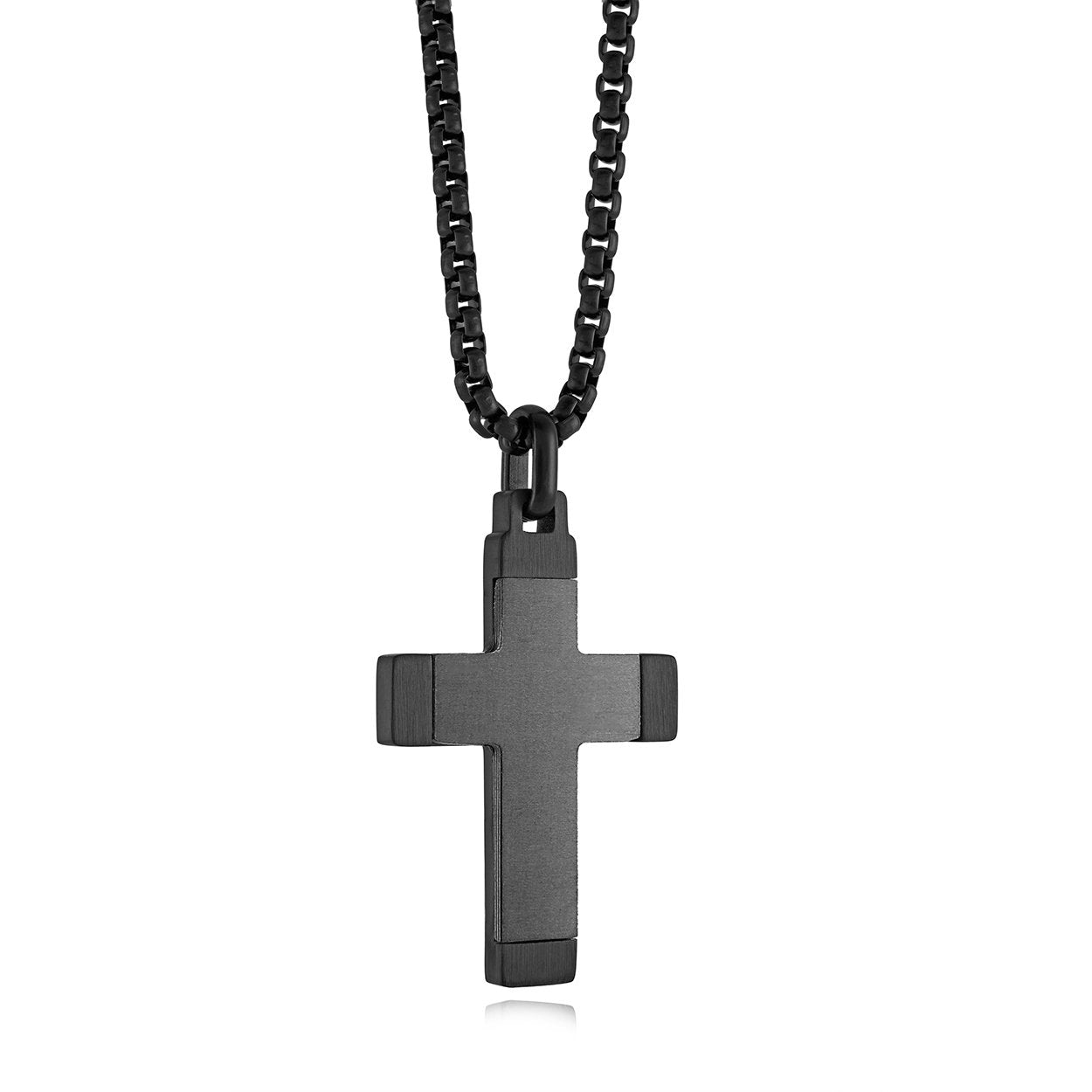 Chaîne en Acier avec Croix Carbone