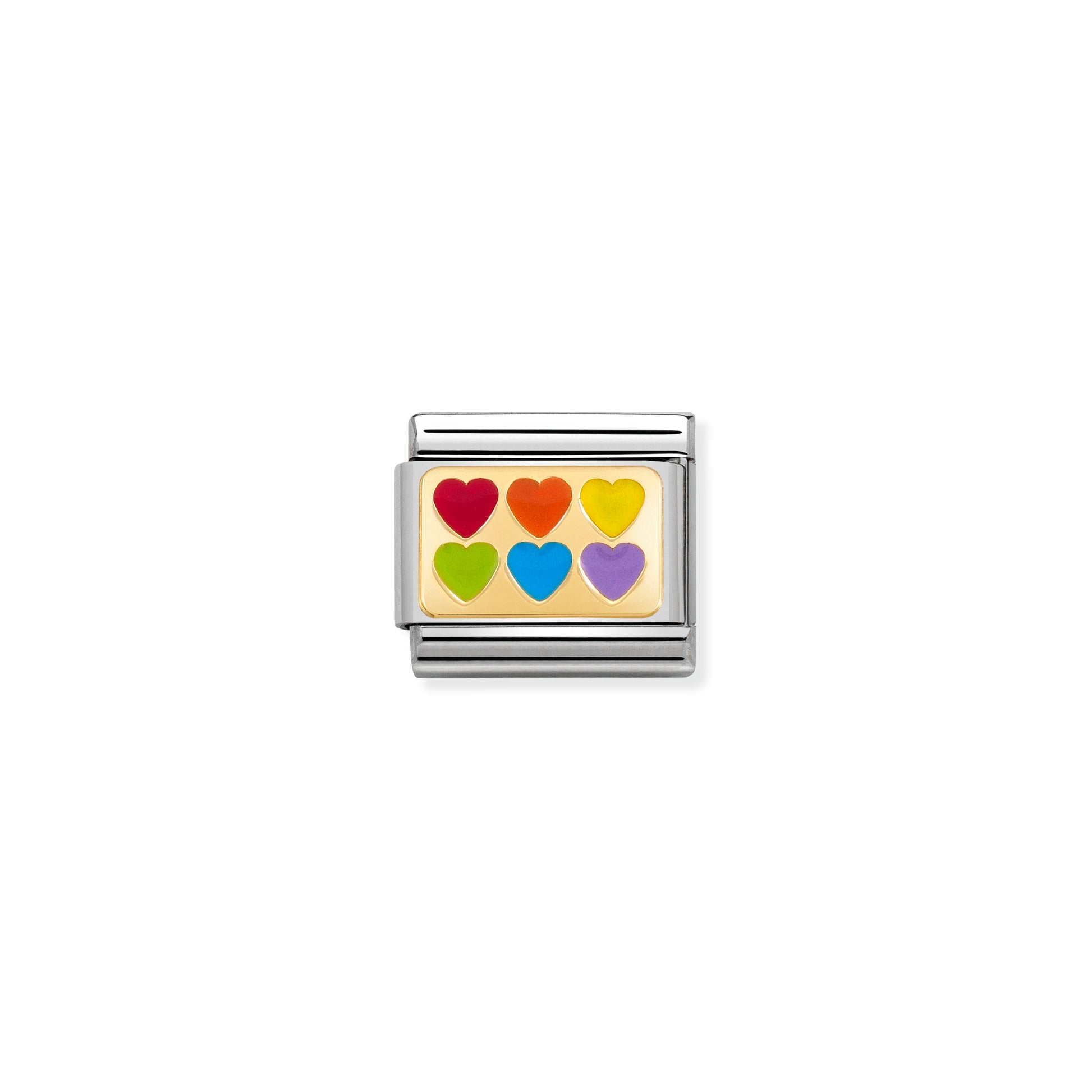 MAILLON COMPOSABLE COEUR MULTI-COULEUR