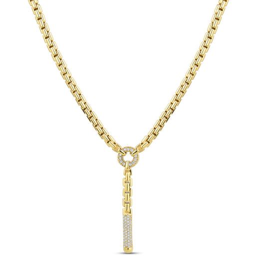 Collier Lariat Flexible avec Barre CZ