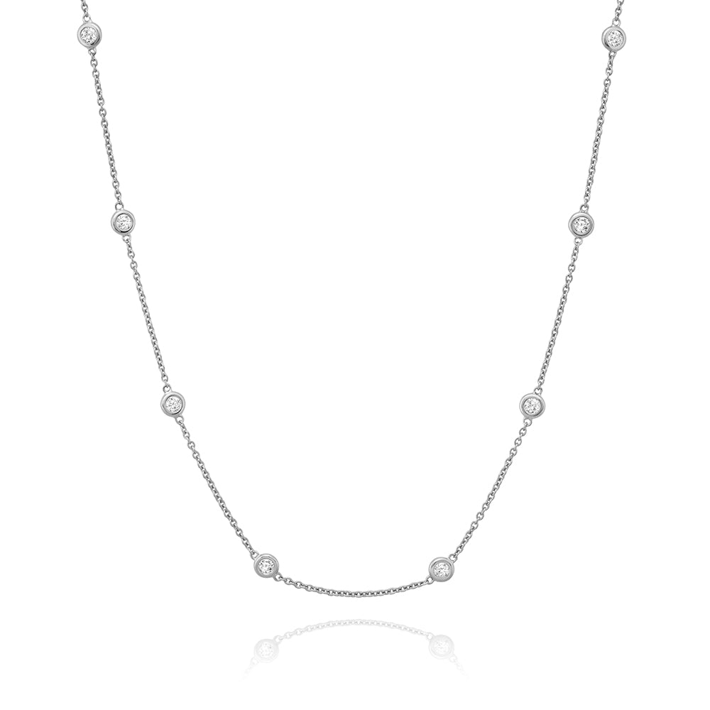 Collier Diamant Sur Chaîne