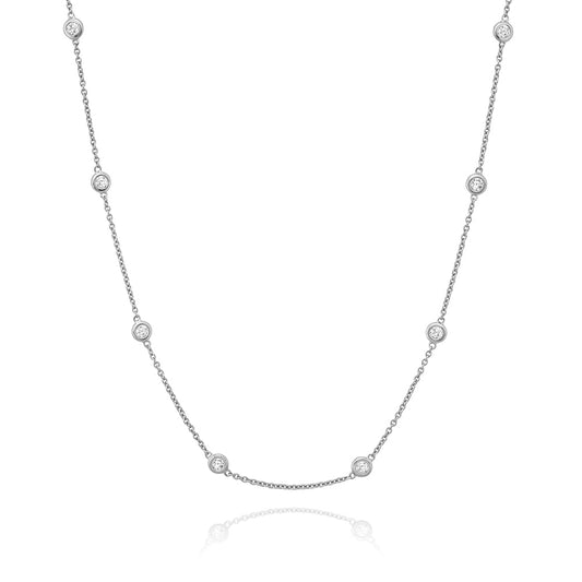 Collier Diamant Sur Chaîne