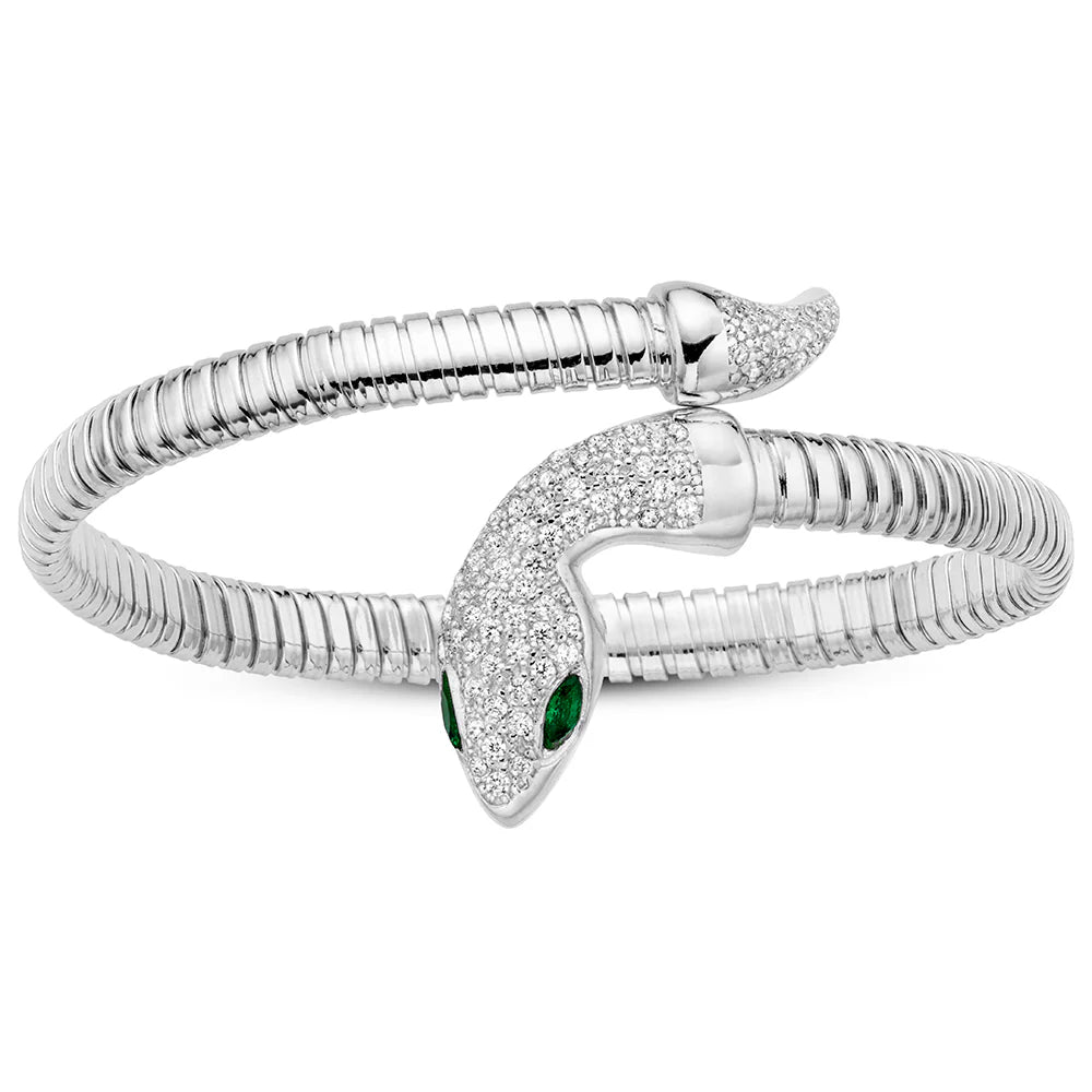 Bangle Serpent Yeux Vert