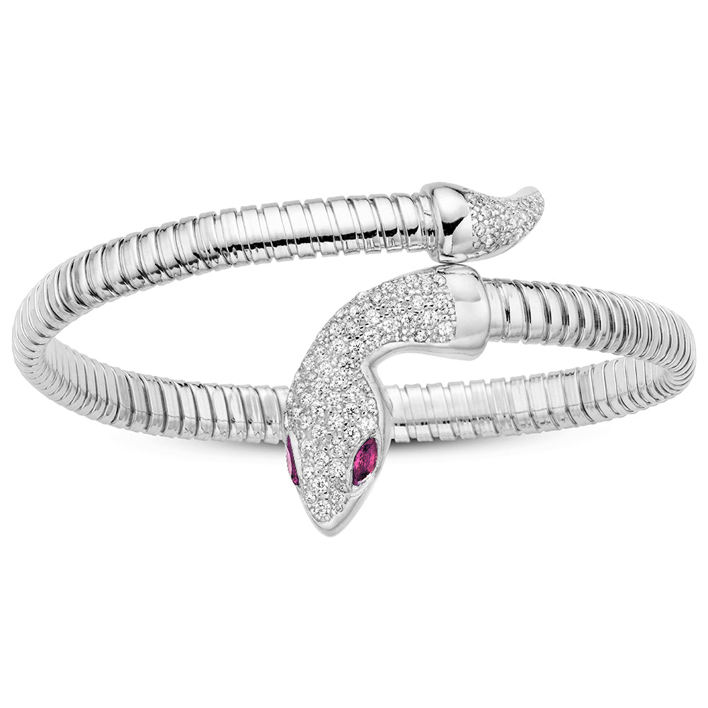 Bangle Serpent Yeux Rouge