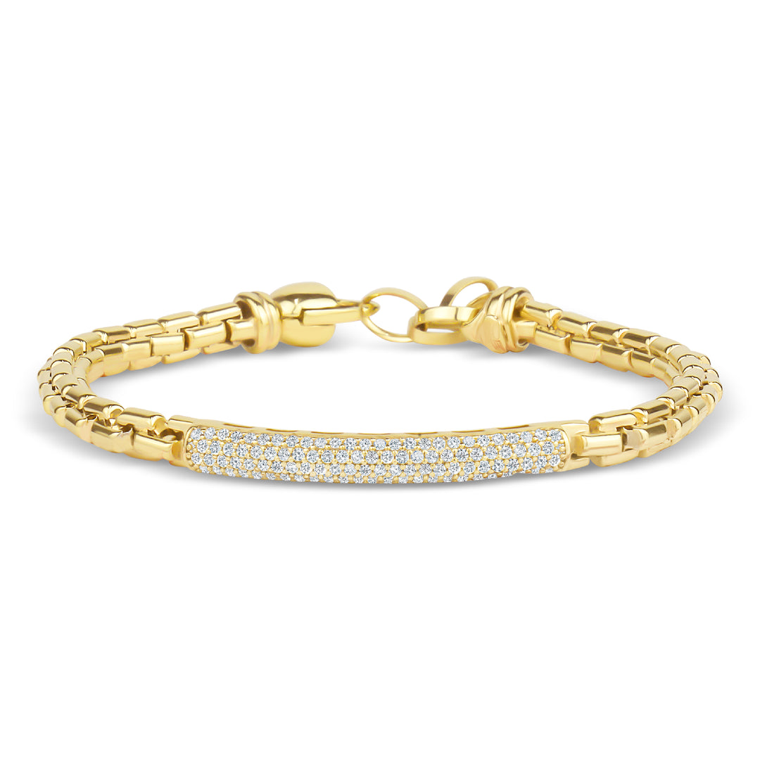 Flexible Bangle with CZ Bar