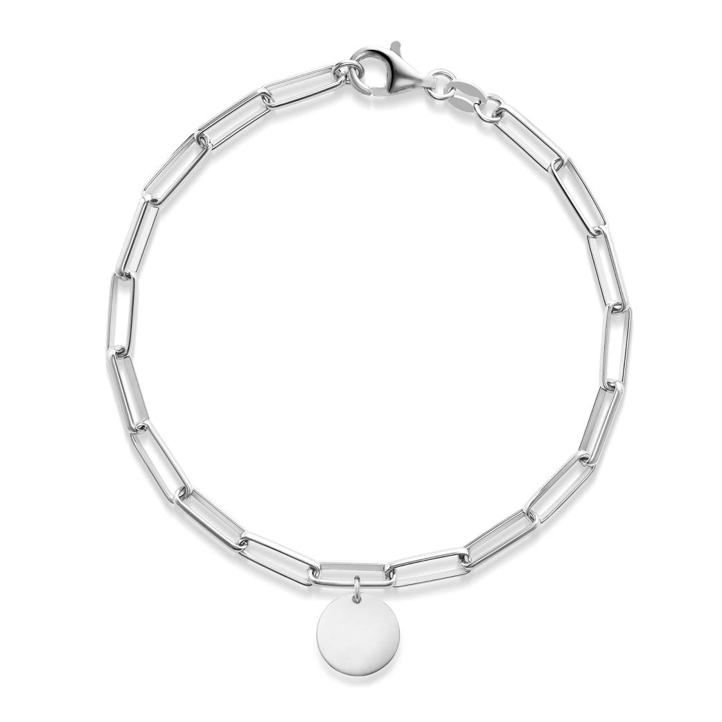 Paperclip bracelet with ring