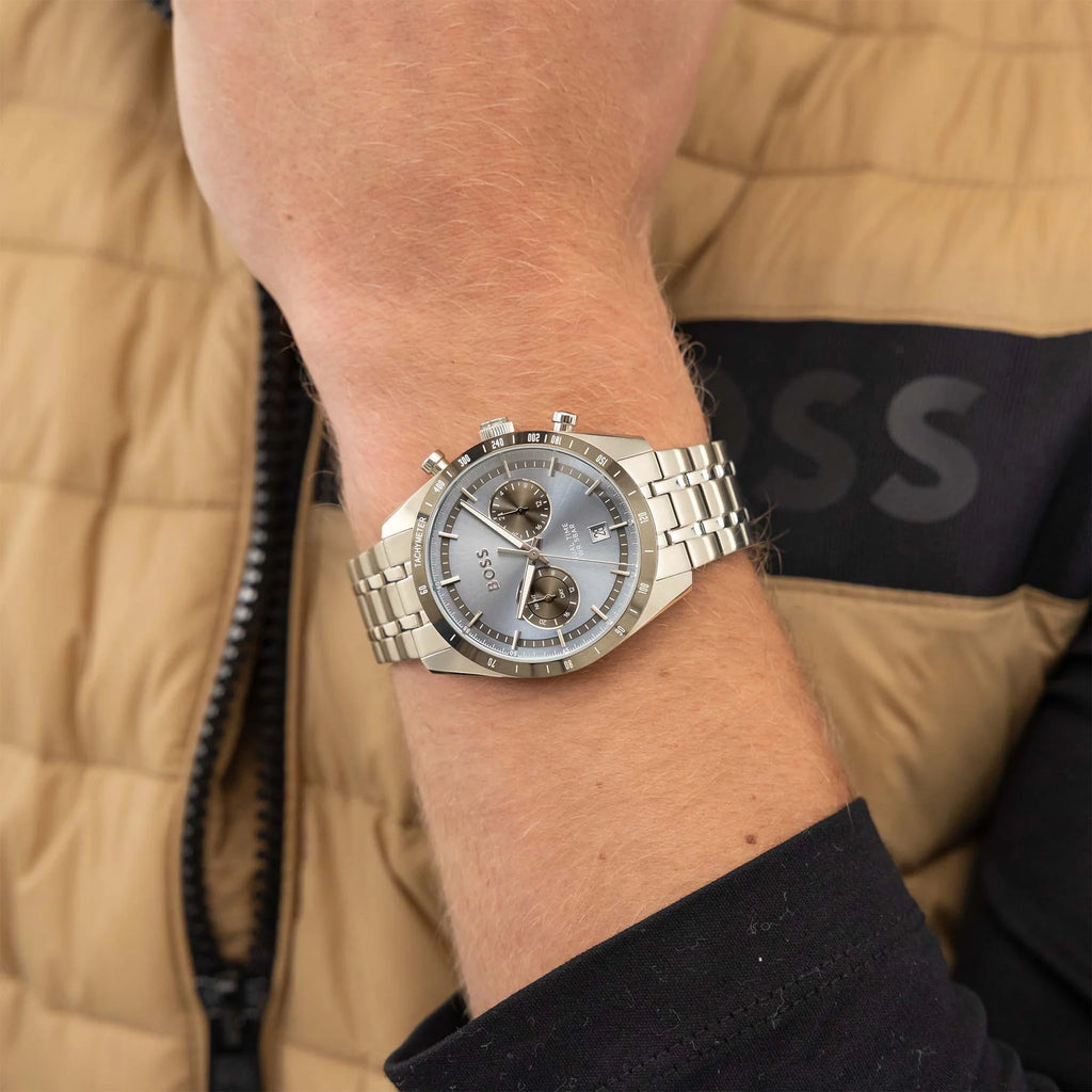 Chronograph Watch - Brown Leather