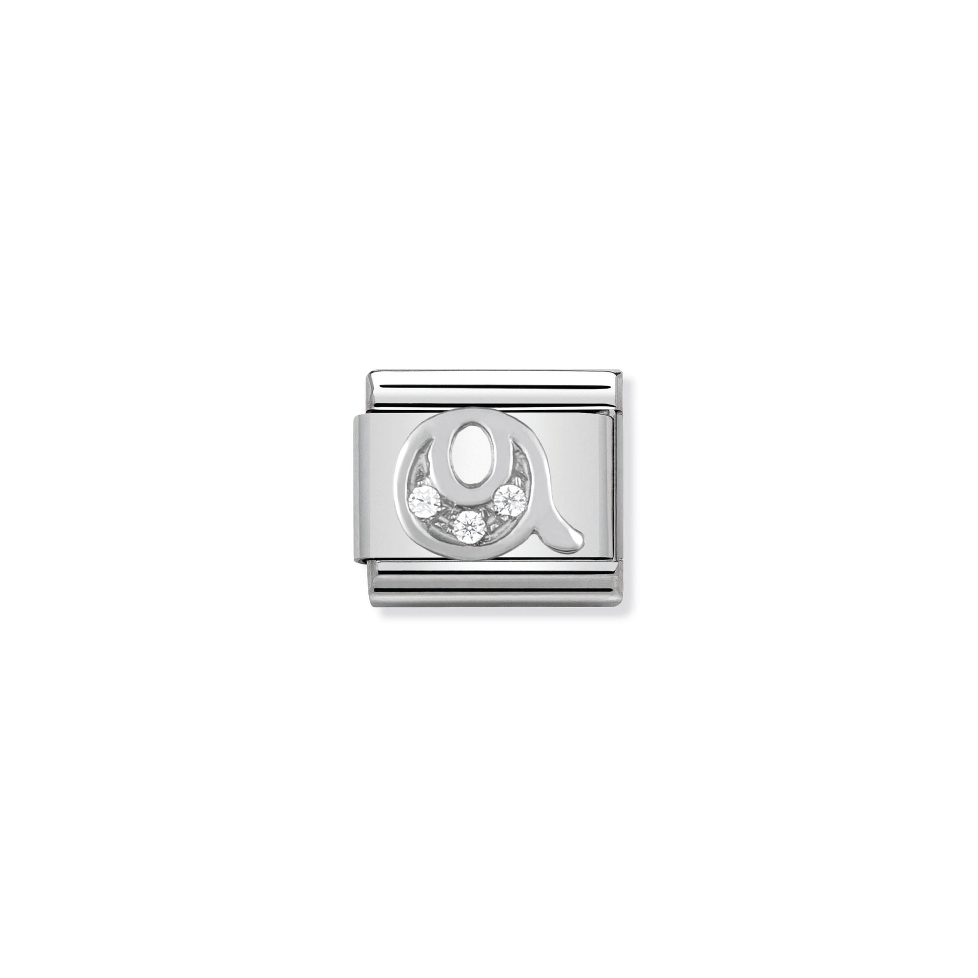 MAILLON COMPOSABLE ARGENT ET ZIRCON Q
