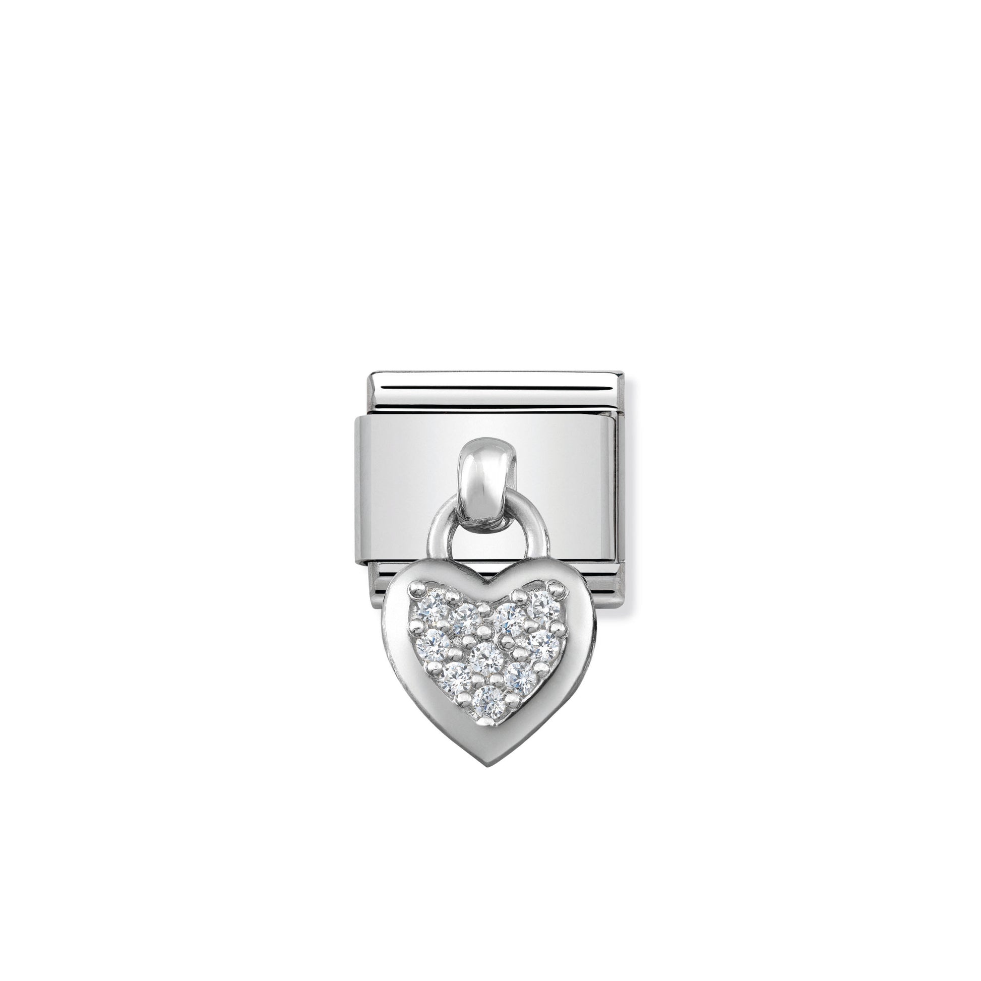 MAILLON COMPOSABLE PENDENTIF COEUR BRILLANT