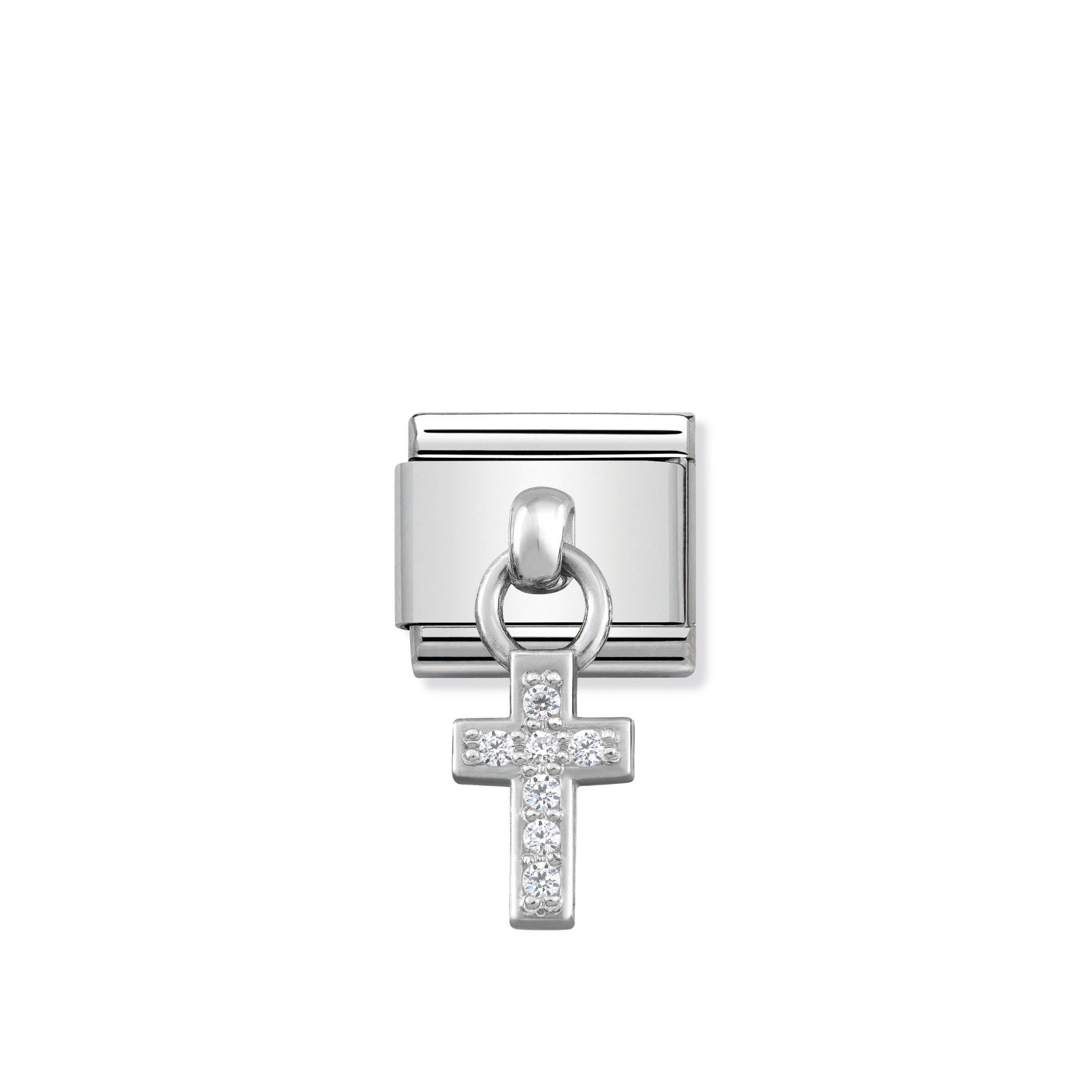 MAILLON COMPOSABLE PENDENTIF CROIX BRILLANTE