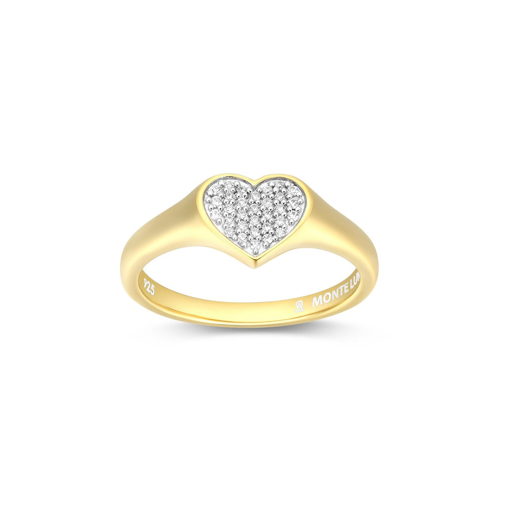 Bague Coeur Pavé