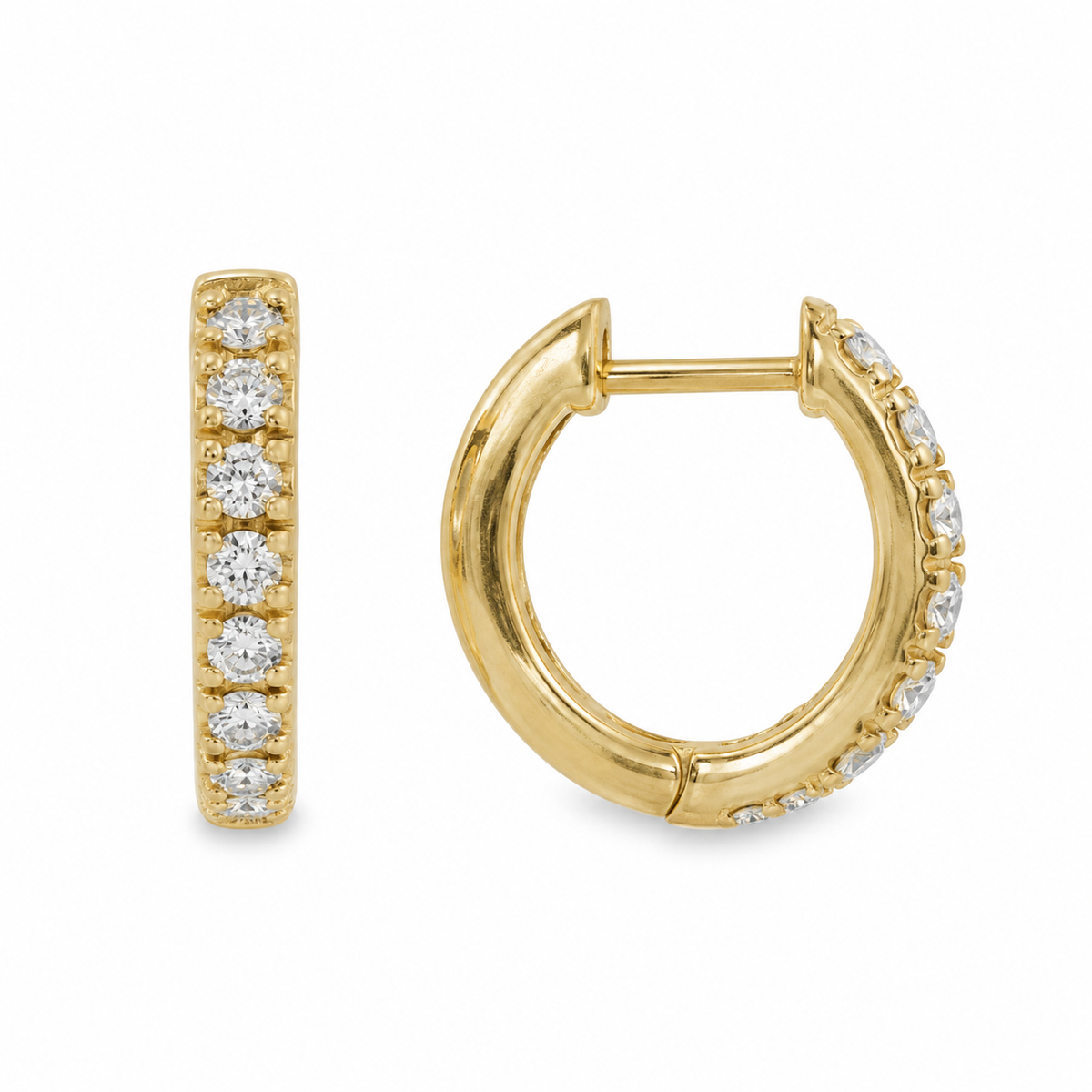 Huggies à Diamants 8mm - 0.16ct
