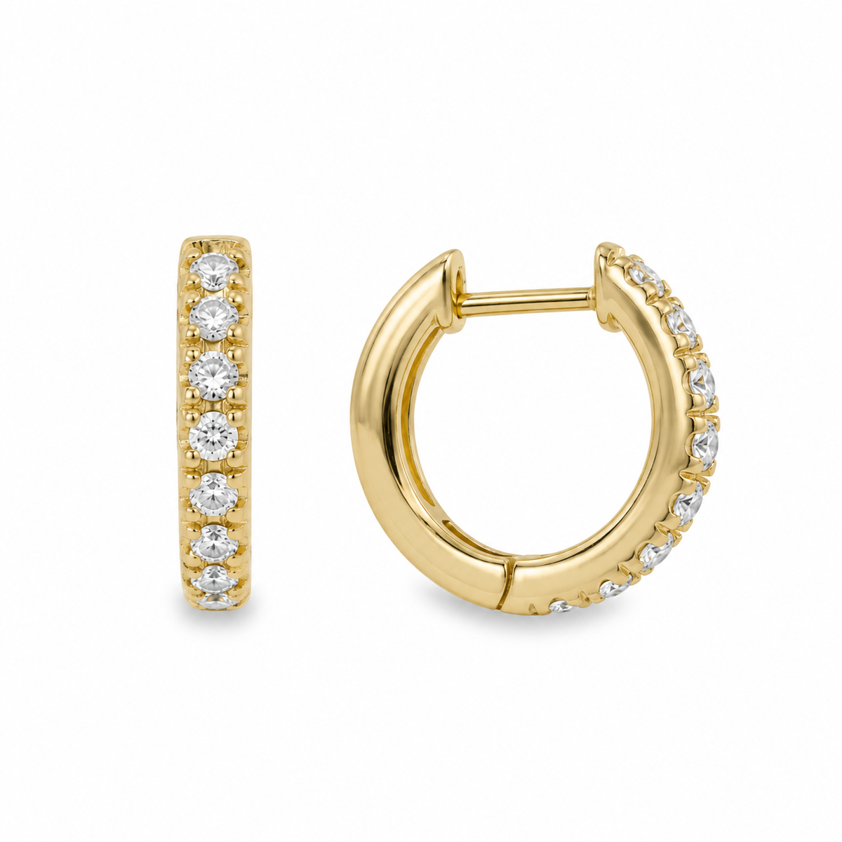 Huggies à Diamants 8mm - 0.36ct