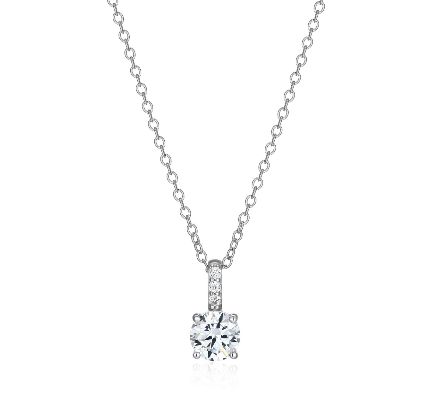 Collier Argent Zircon