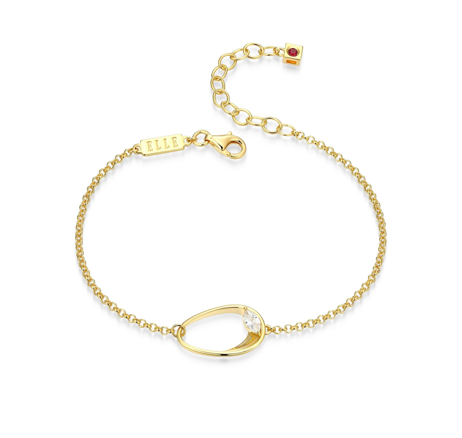 Bracelet argent pierre marquise