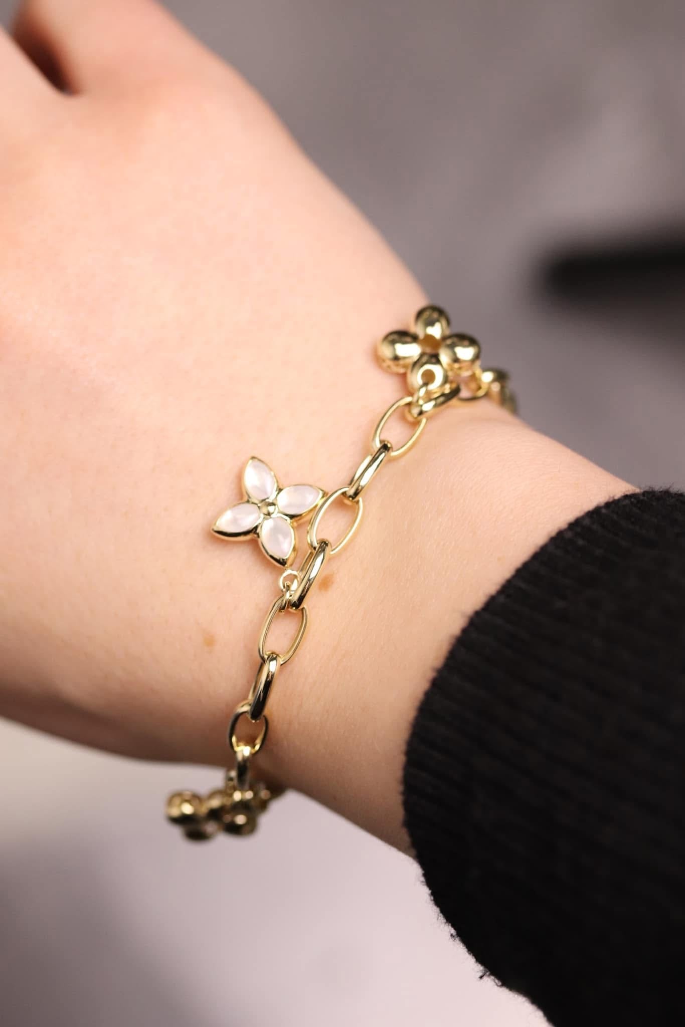 Bracelet Breloque Trefle 10k