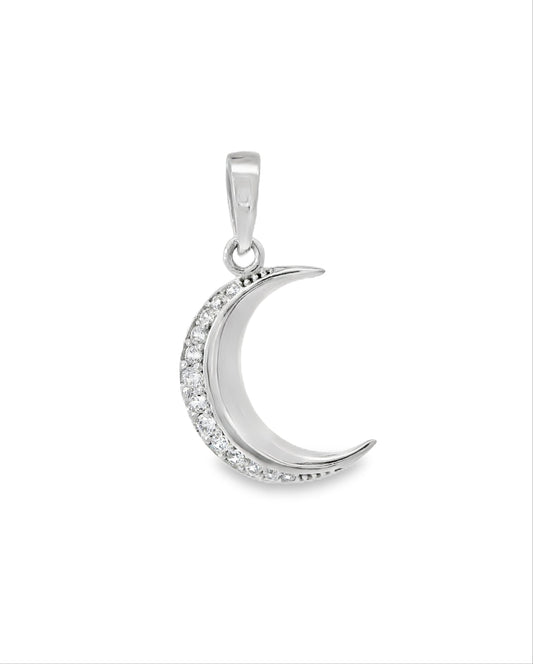 Pendentif Lune Brillante