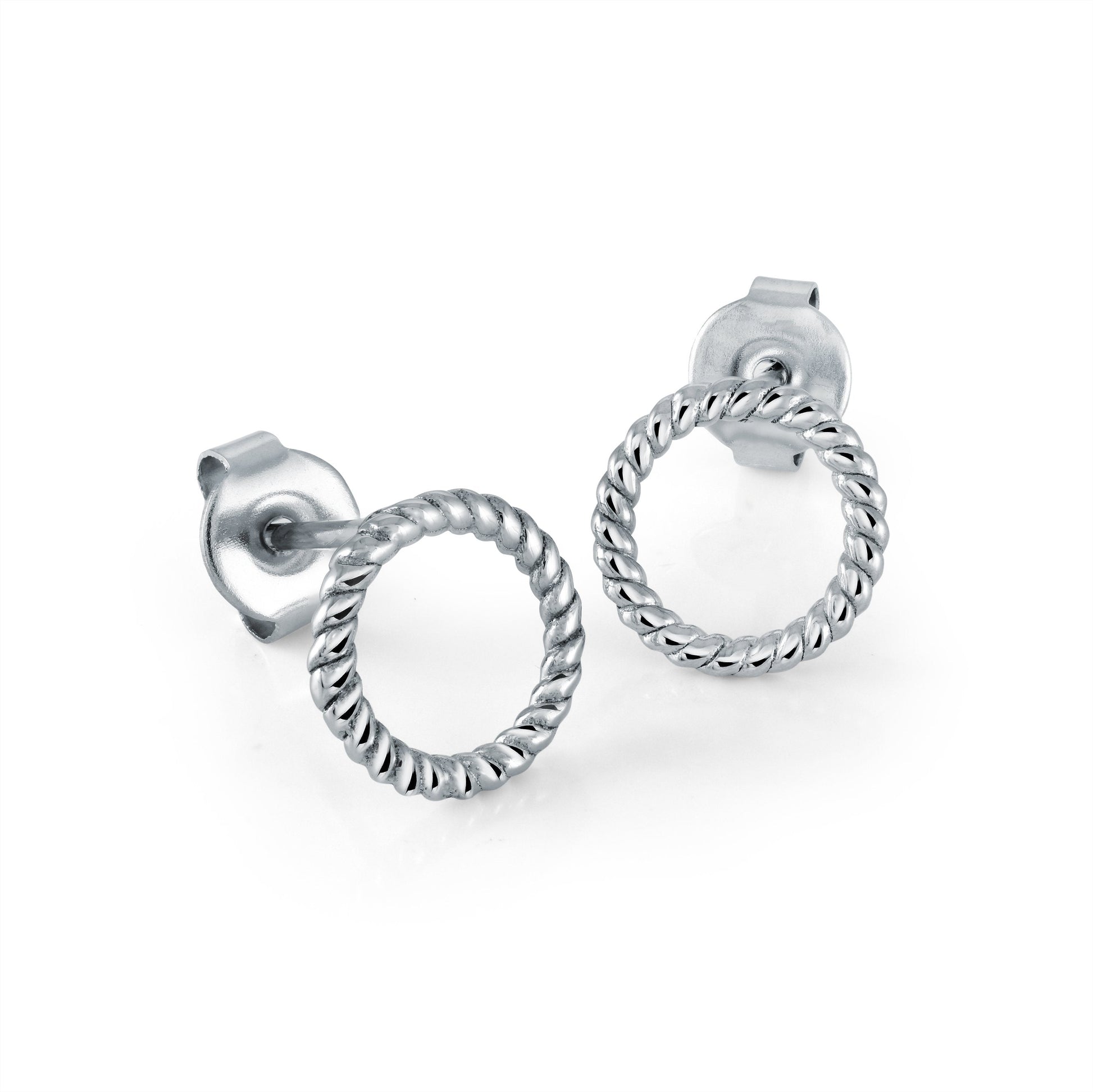 Boucle d'oreille Cercle Torsadé