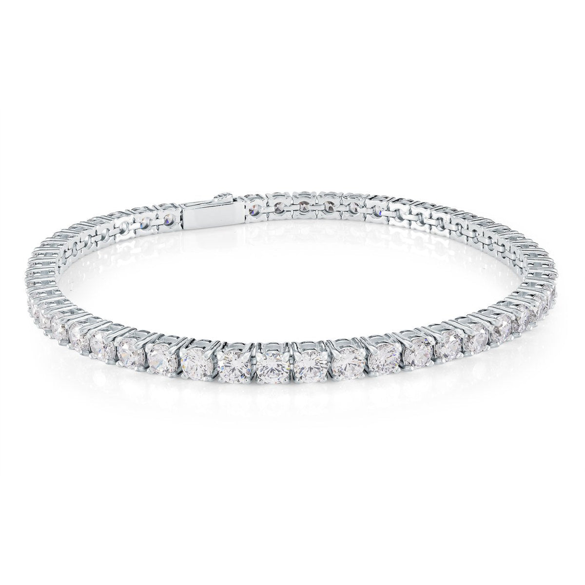 Stainless Steel Tennis CZ Bracelet 3mm