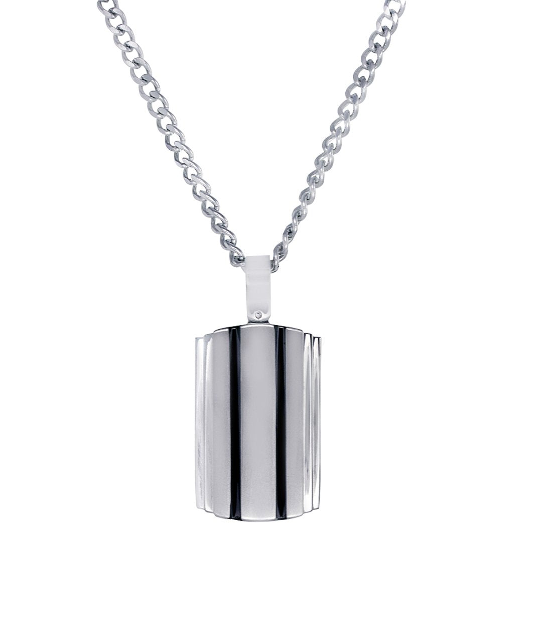 Brushed Steel Chain with Tag