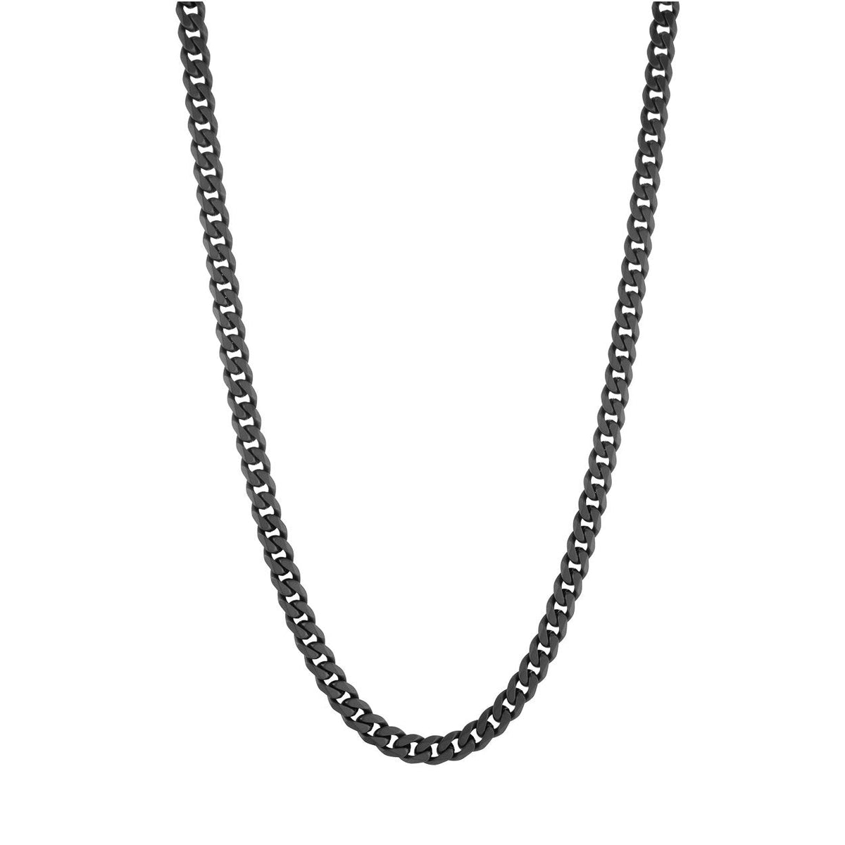 4.6mm Matte Black Steel Curb Chain