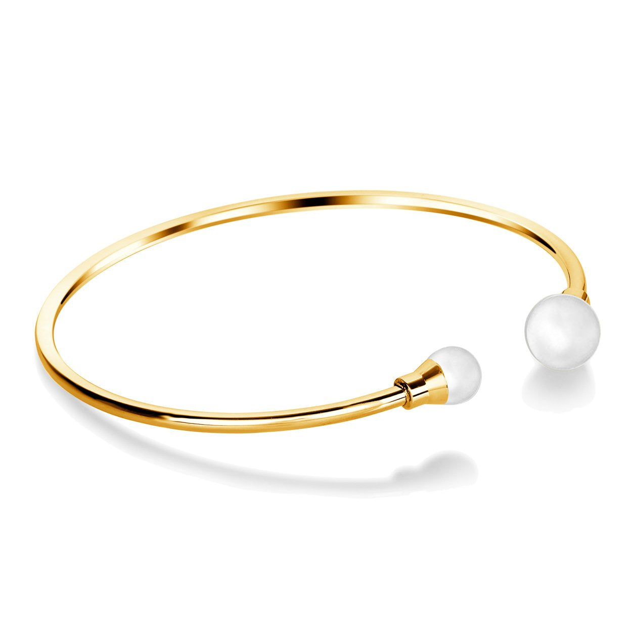 Bracelet Manchette Acier Perles Swarovski