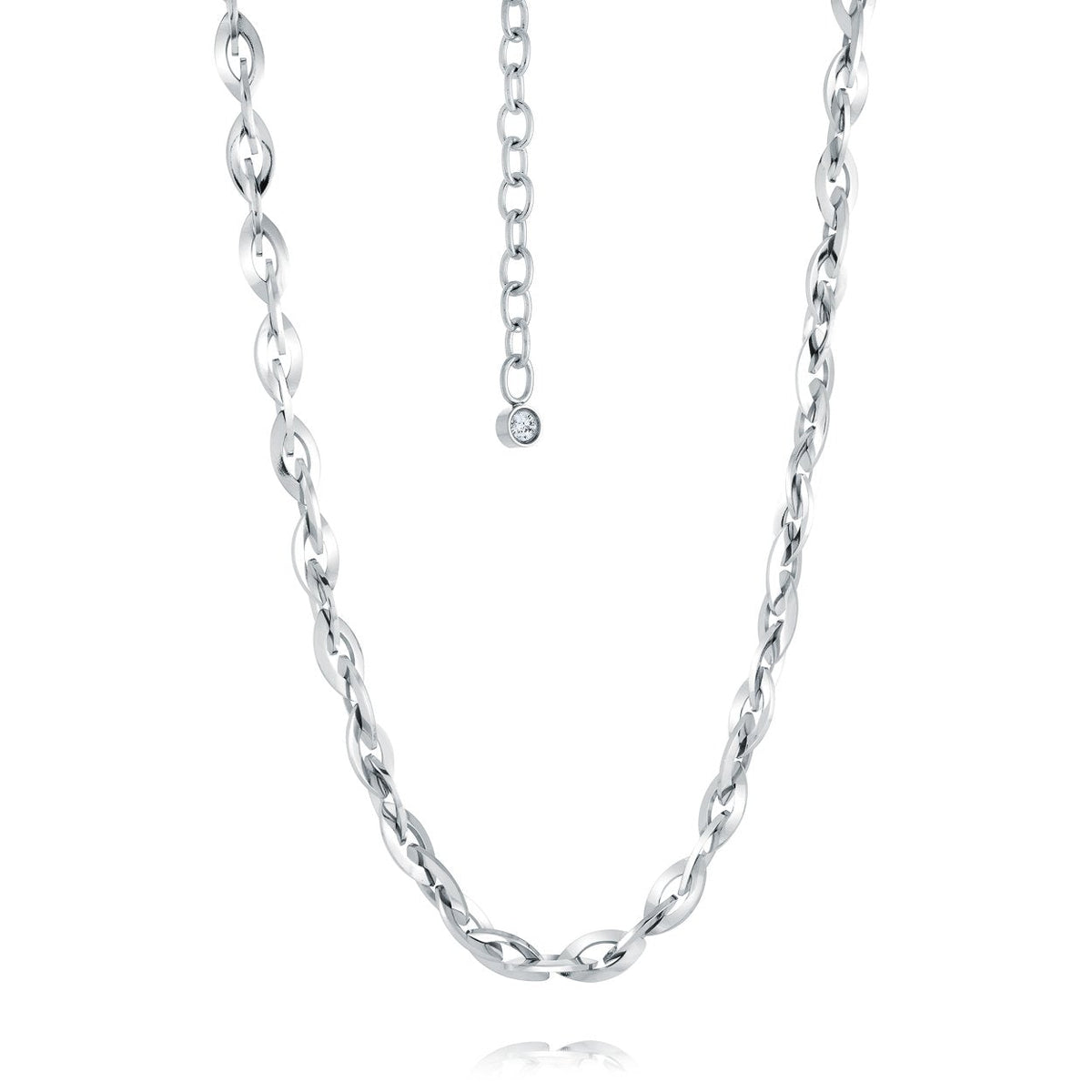 Oval Link Steel Necklace
