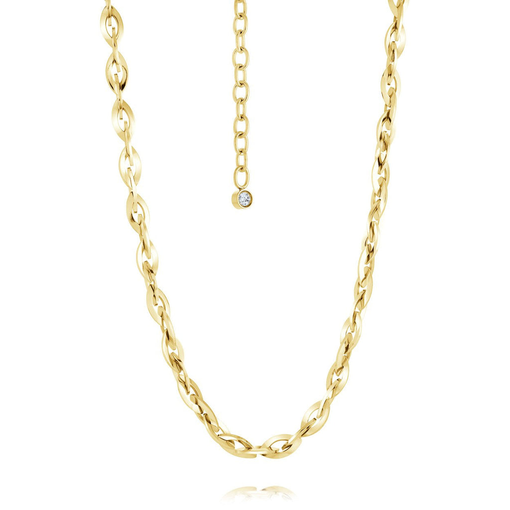 Collier en Acier en Lien Ovale