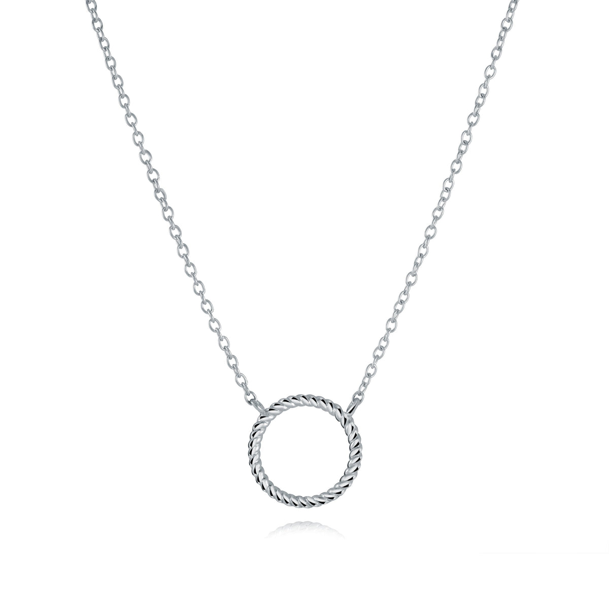 Twisted Circle Steel Necklace