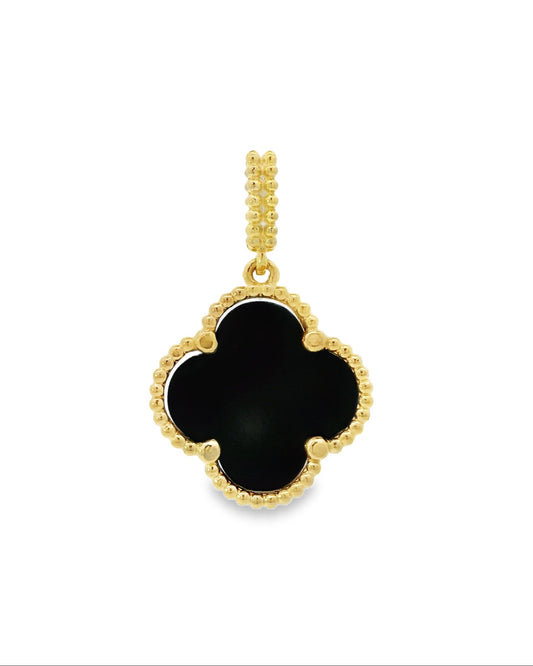 Pendentif Trèfle Noir