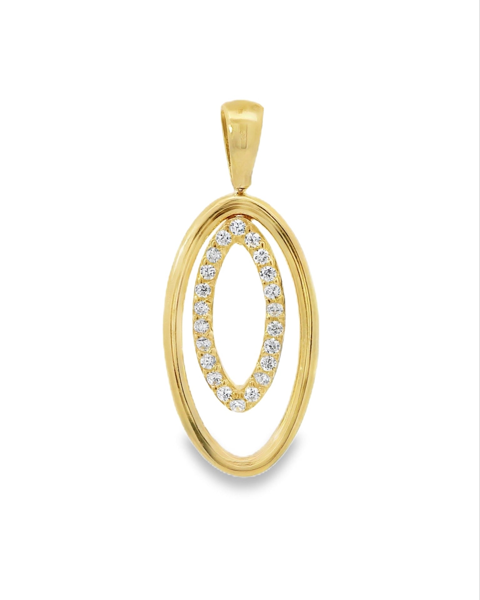 Pendentif Double Ovale