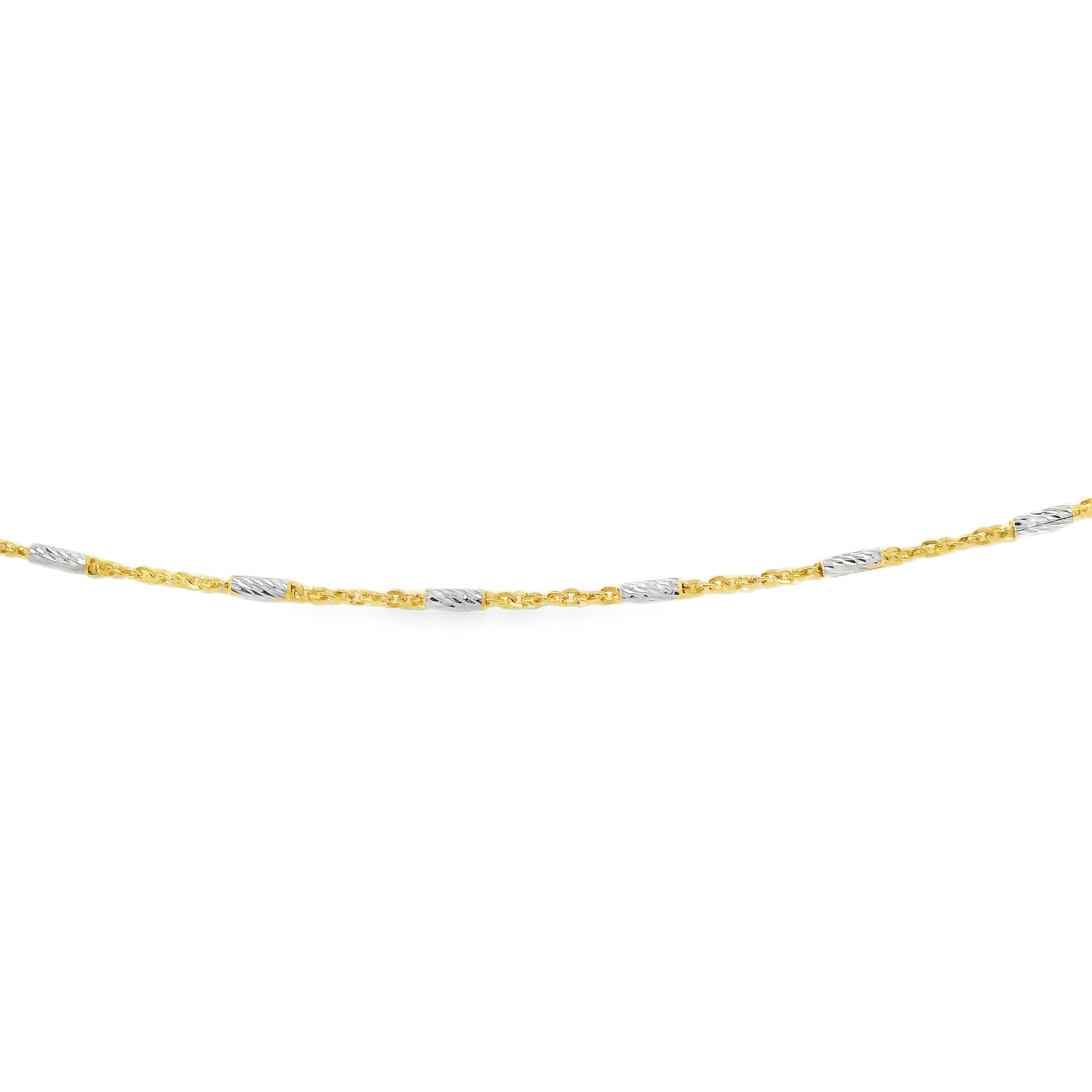 Bracelet 2 Tons Rolo Plaquette 10k